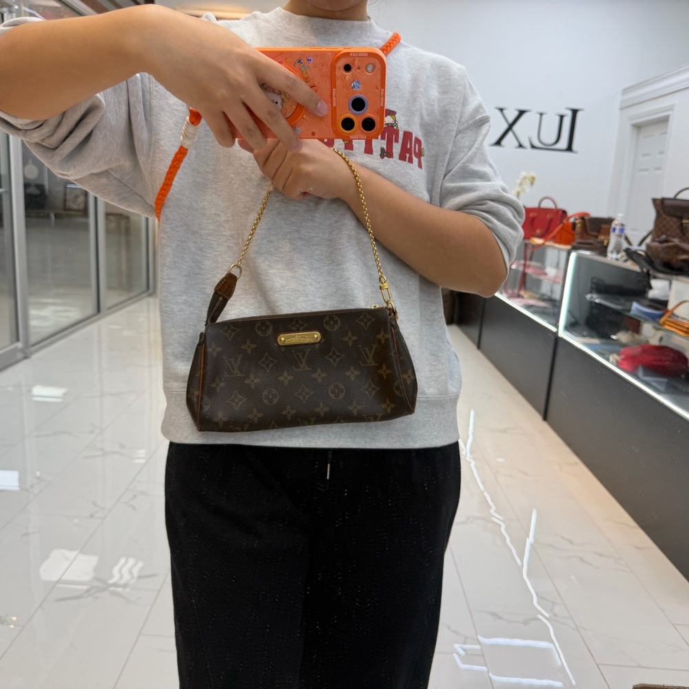 Louis Vuitton EVA Brown Monogram Cosmetic Pouch with Chain Strap - Picture 4 of 7